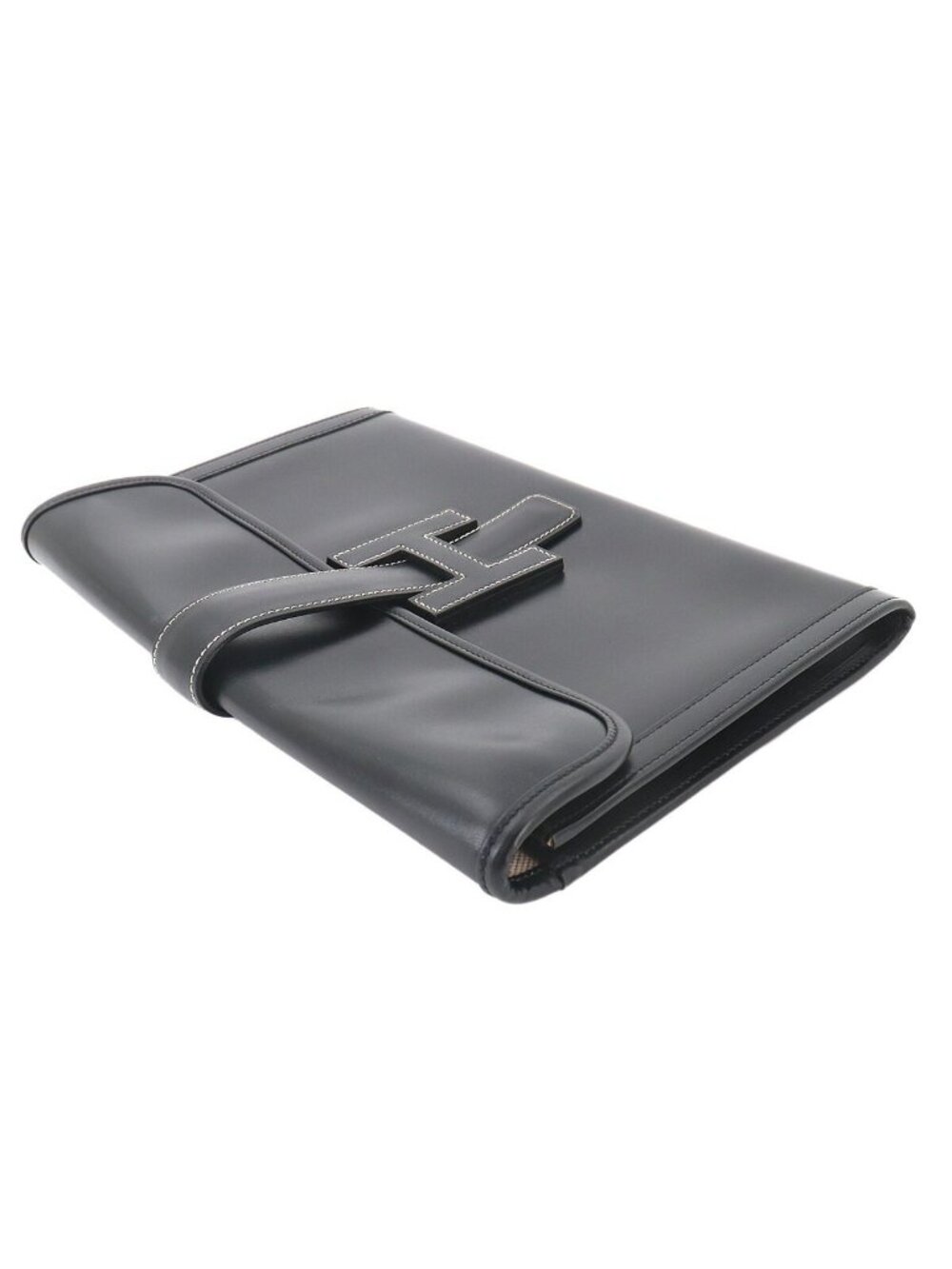 Hermes Jige PM Clutch Box Calf Black - Picture 5 of 10